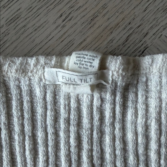 Full Tilt Cream Ribbed Knit Top - Picture 2 of 3